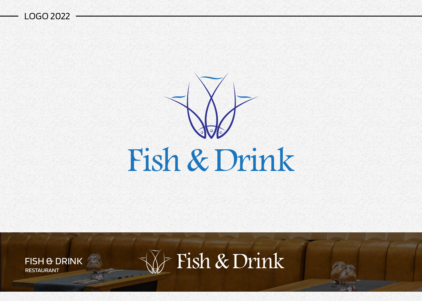 logo restauracji fish and drink nadmorska knajpa