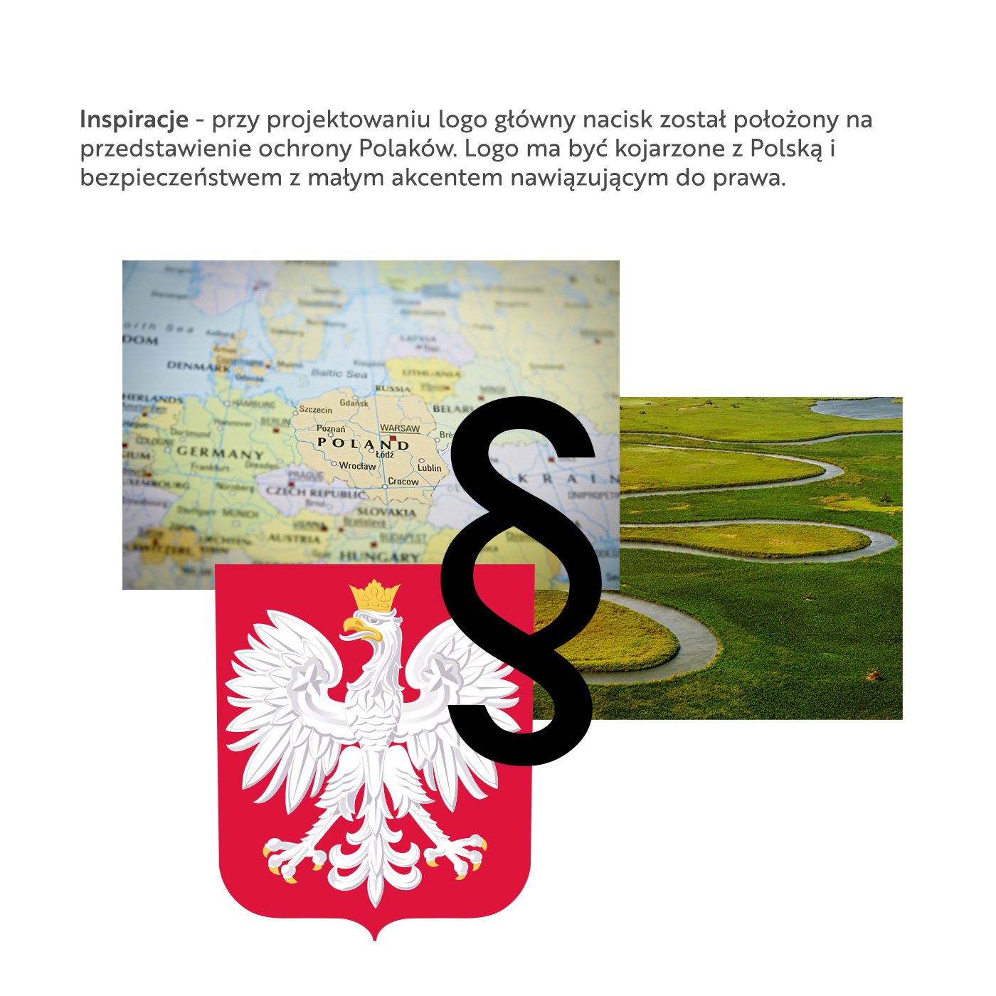 inspiracje przy tworzeniu logo polska godło rzeka paragraf